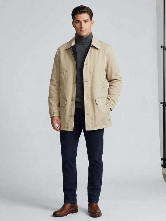 Polo Ralph Lauren Other - Polo Ralph Lauren Light Tan Single Breasted Button & Zipped Front Field Jacket